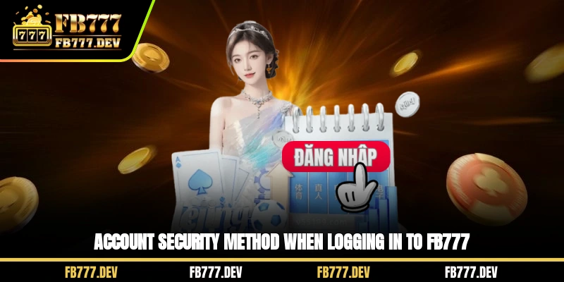 Account security method when logging in to FB777